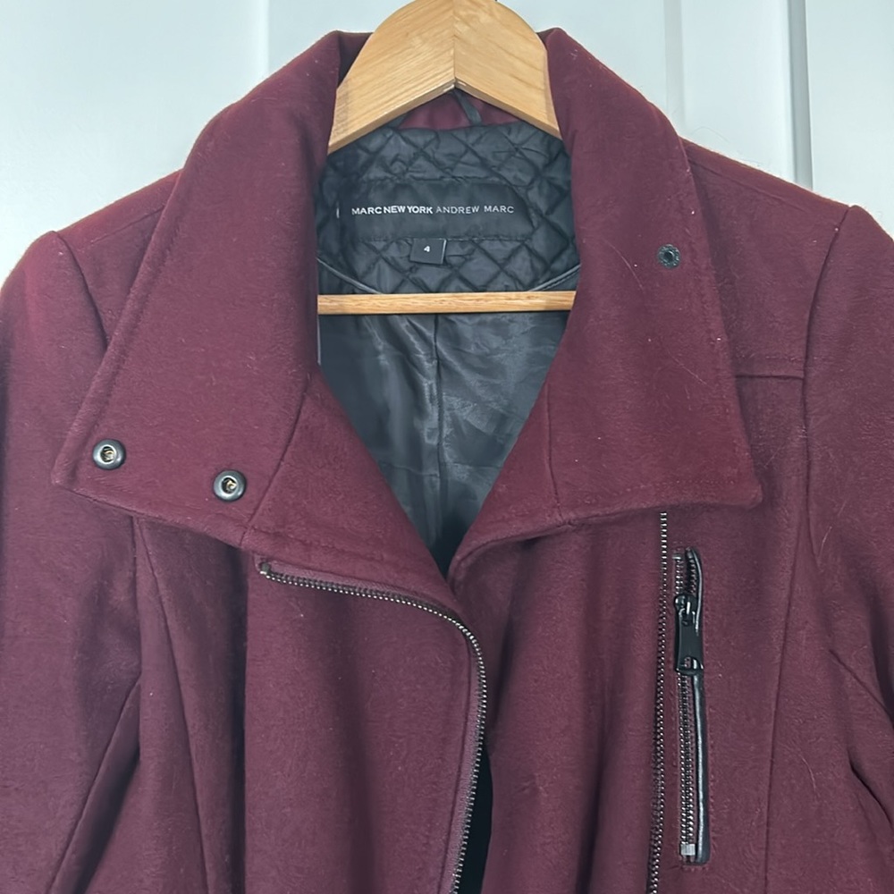 Marc New York Andrew Marc burgundy coat - Picture 2 of 2